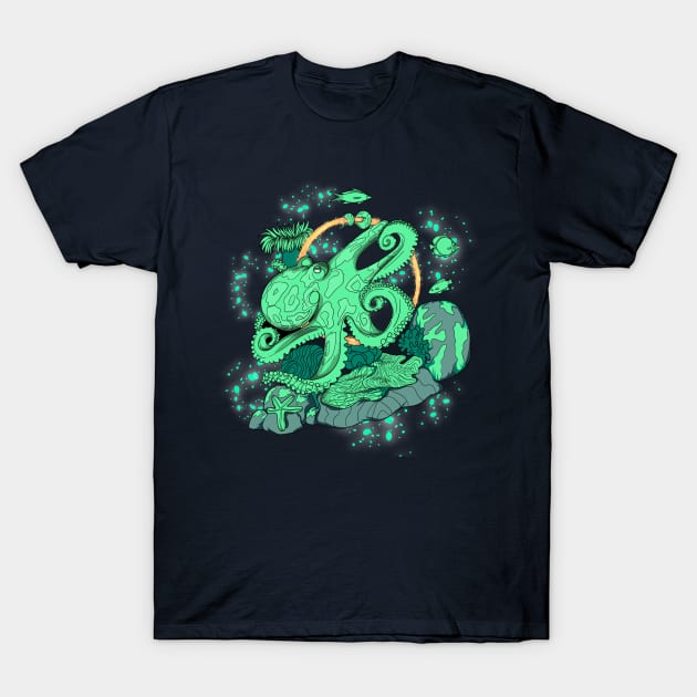 Octopus in the reef T-Shirt by MiaArt365